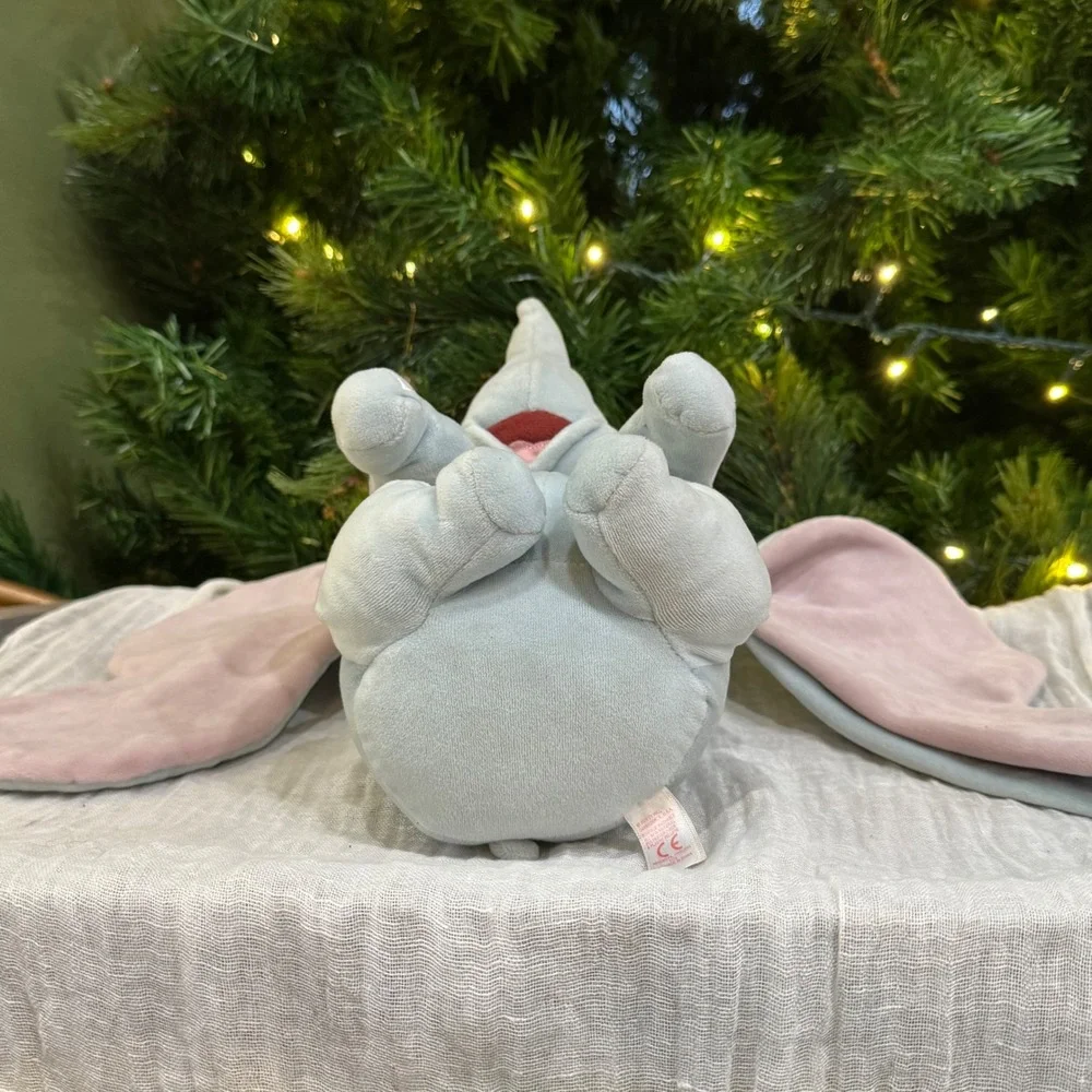 Ty Sparkle Dumbo Plush‎ Toy Disney Elephant Gray Pink Ears Stuffed Animal